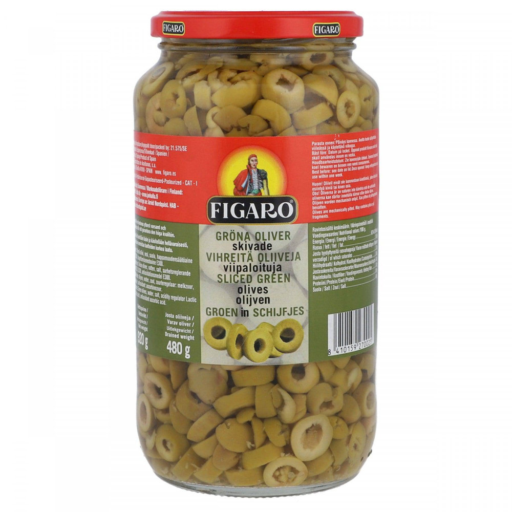 Picture of Figaro Sliced Green Olives 480g