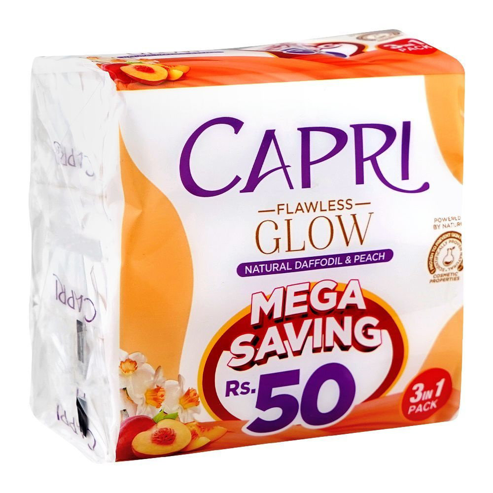 Picture of Capri Flawless Glow Natural Peach Soap 3pcs 150gm