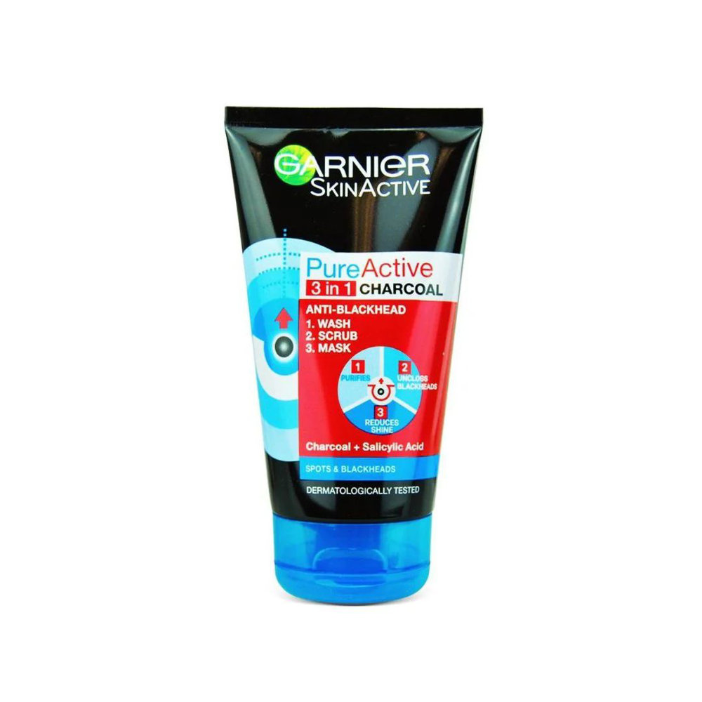 Picture of Garnier Skin Active Pure Active 3in1 Charcoal Face Wash 100ML