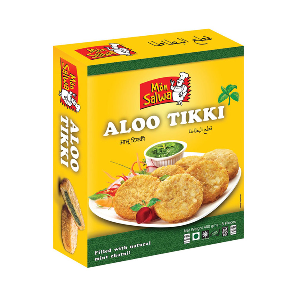 Picture of Mon Salwa Aloo Tikki With Mint Sauce 400GM 8Pcs 