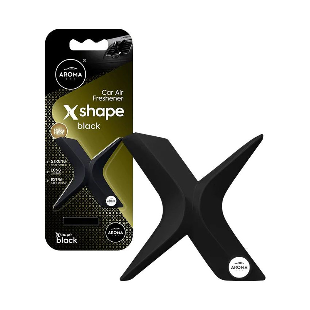Picture of Aroma Car Air Freshener X Shape Black