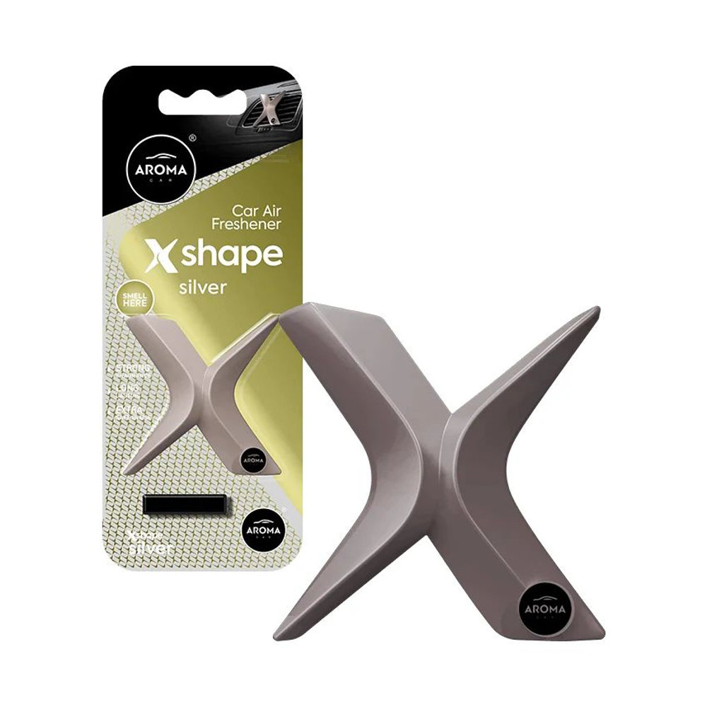 Picture of Aroma Car Air Freshener X Shape Silver