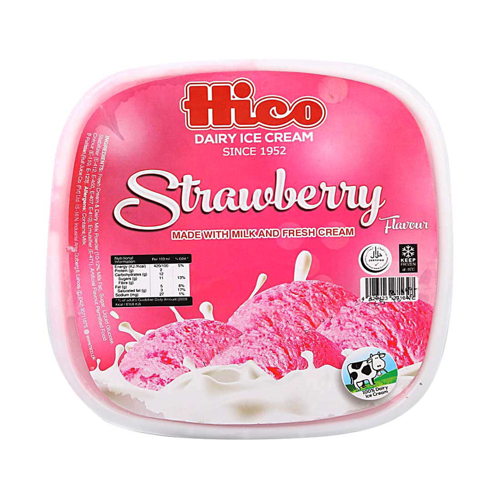 Picture of Hico Strawberry Ice Cream Family Pack 1.5Ltr