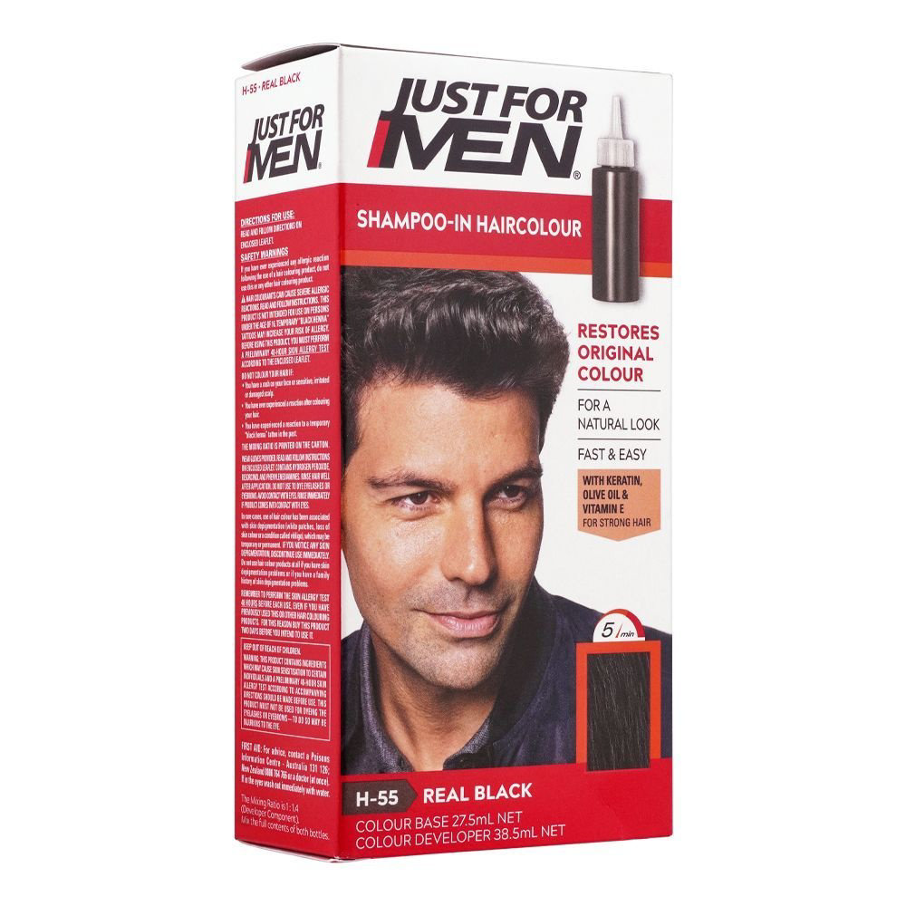 Picture of Just For Men Shampoo Hair Colour Real Black H-55