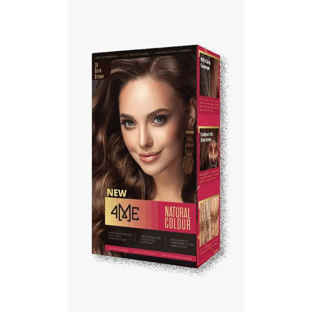 Picture of 4ME Natural Hair Color 30 Dark Brown  