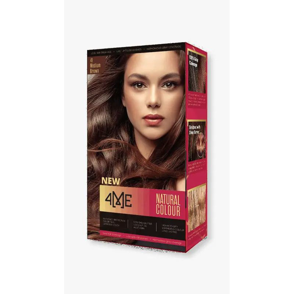 Picture of 4ME Natural Hair Color 41 Medium Brown  