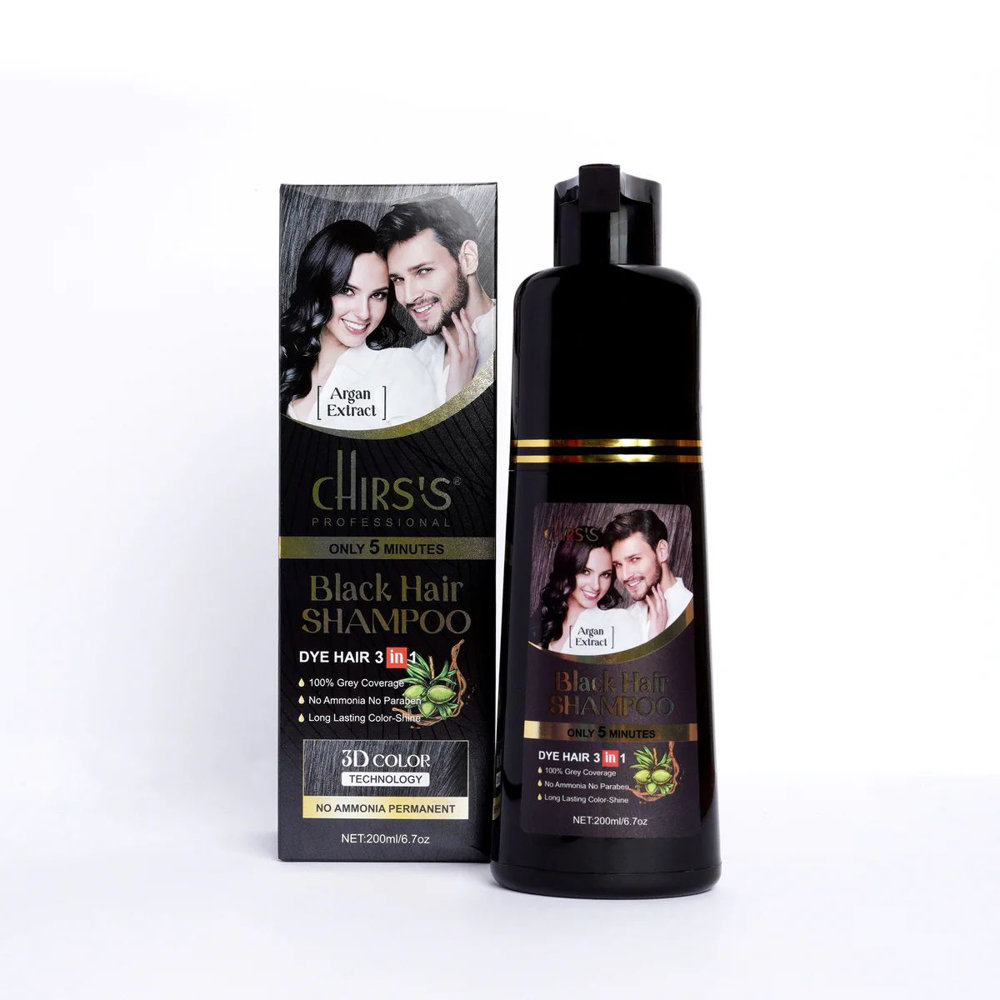 Picture of Chirs's Black Hair 3 In 1 Shampoo 200ML