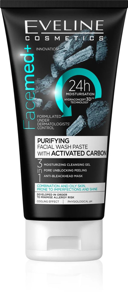 Picture of Eveline Purifying Facial Wash Paste With Activated Carbon 150ML