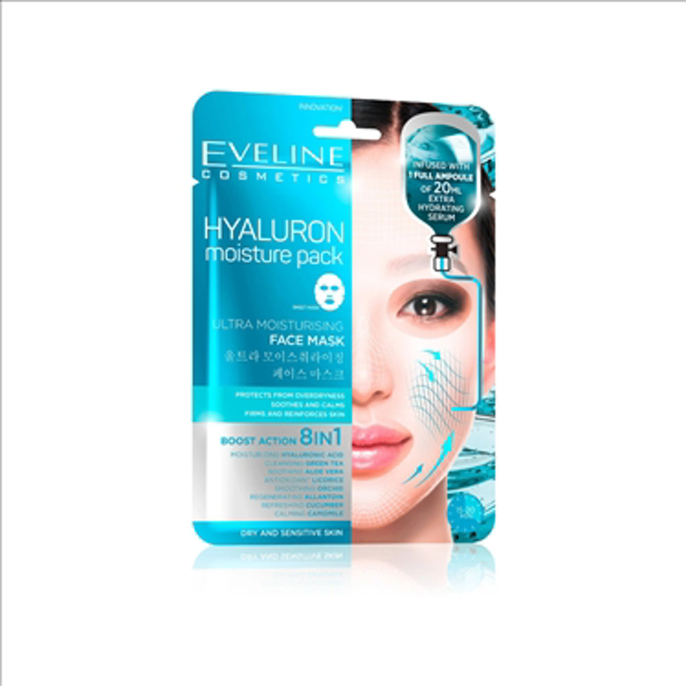 Picture of Eveline Hyaluron Moisture Pack Ultra Moisturising Face Mask 