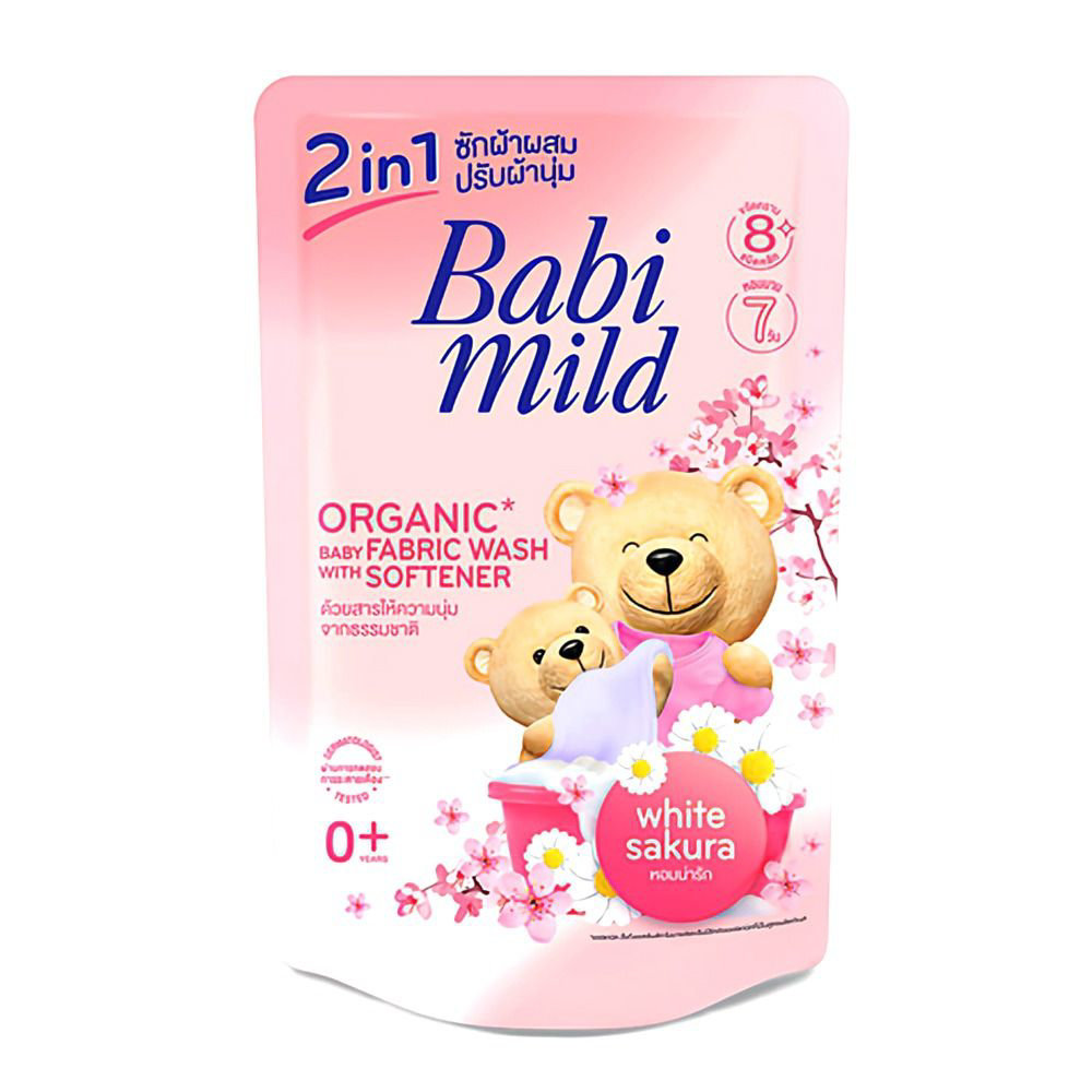 Picture of Babi Mild Organic White Sakura Baby Fabric Wash 530ML