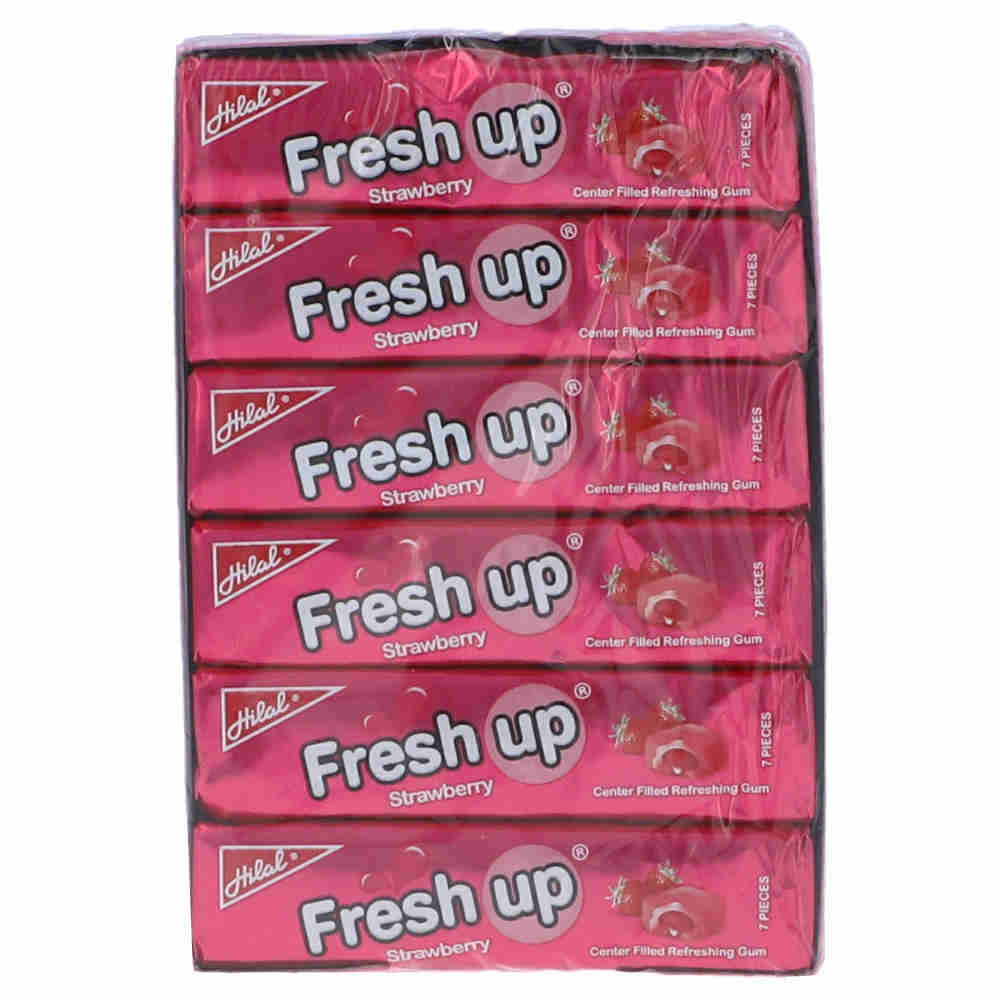 Picture of Hilal Freshup Strawberry Gum Stick 7Pcs