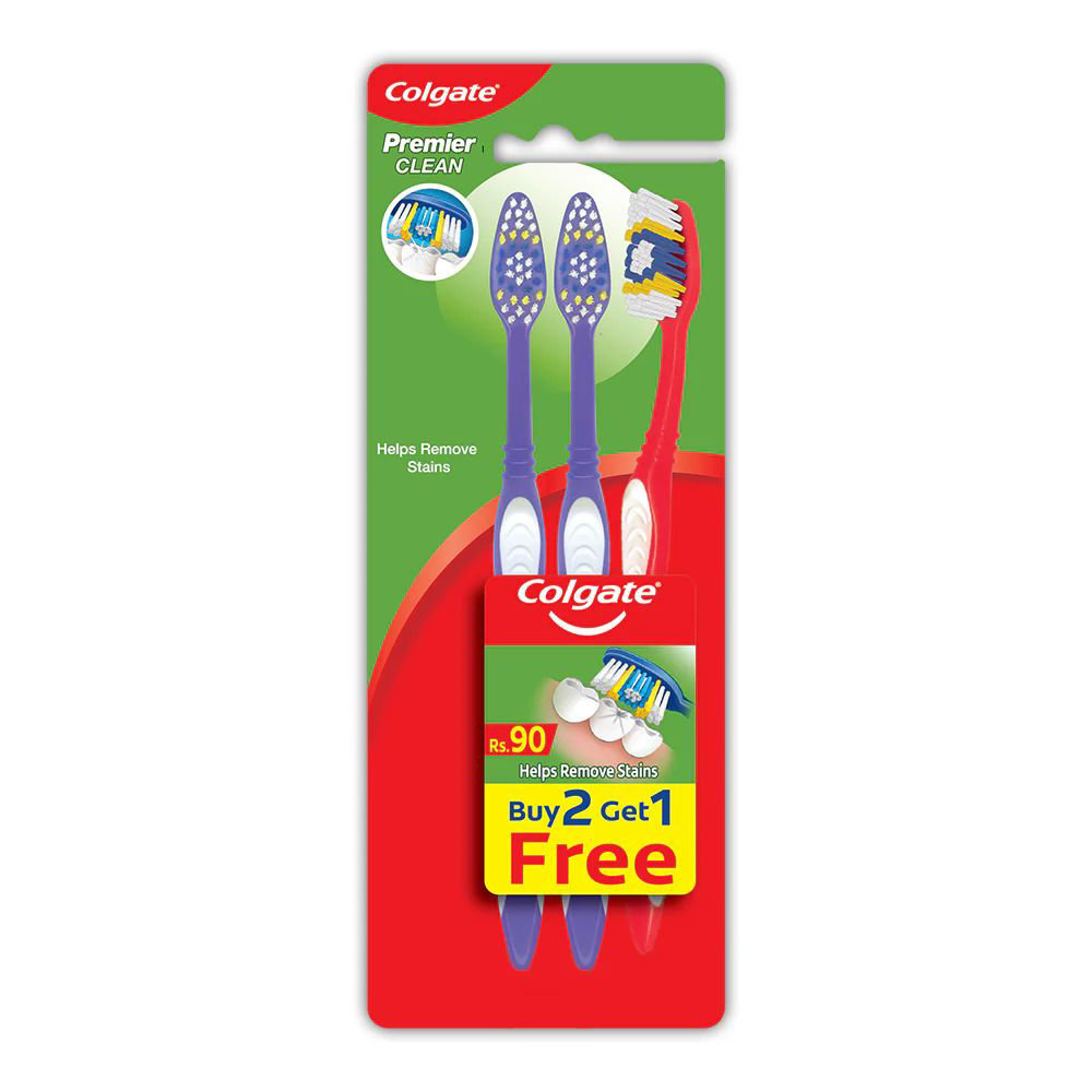 Picture of Colgate Premier Clean Medium Triple Pack Toothbrush