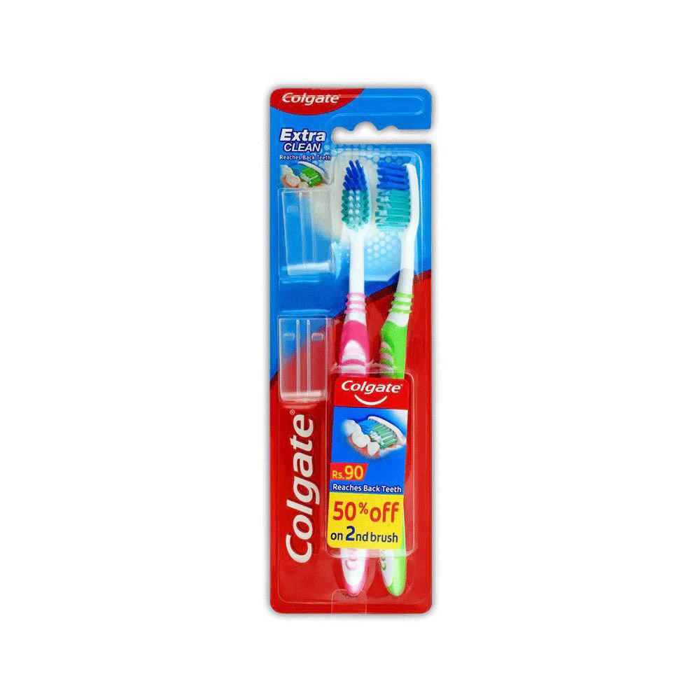 Picture of Colgate Extra Clean Soft Twin Pack Toothbrush 