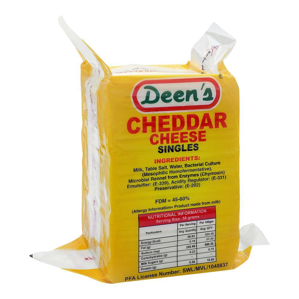 Picture of Deen's Cheddar Cheese Slice 1KG