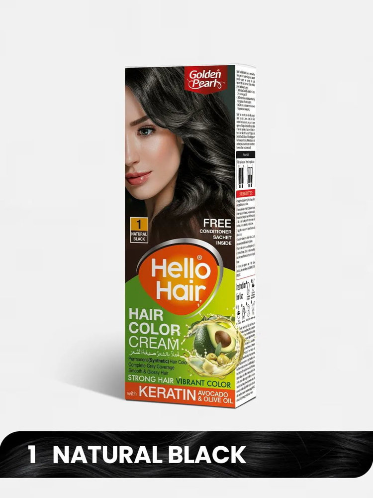 Picture of Golden Pearl Hello Hair Color 1 Natural Black