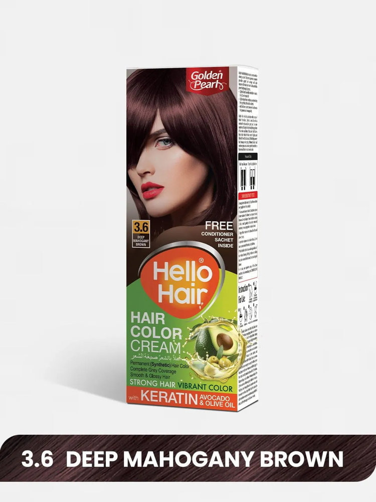 Picture of Golden Pearl Hello Hair Color 3.6 Deep Mahogany Brown