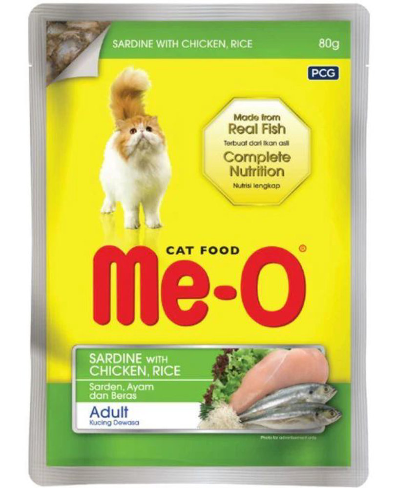 Picture of Me-O Cat Sardine With Chicken & Rice 80GM