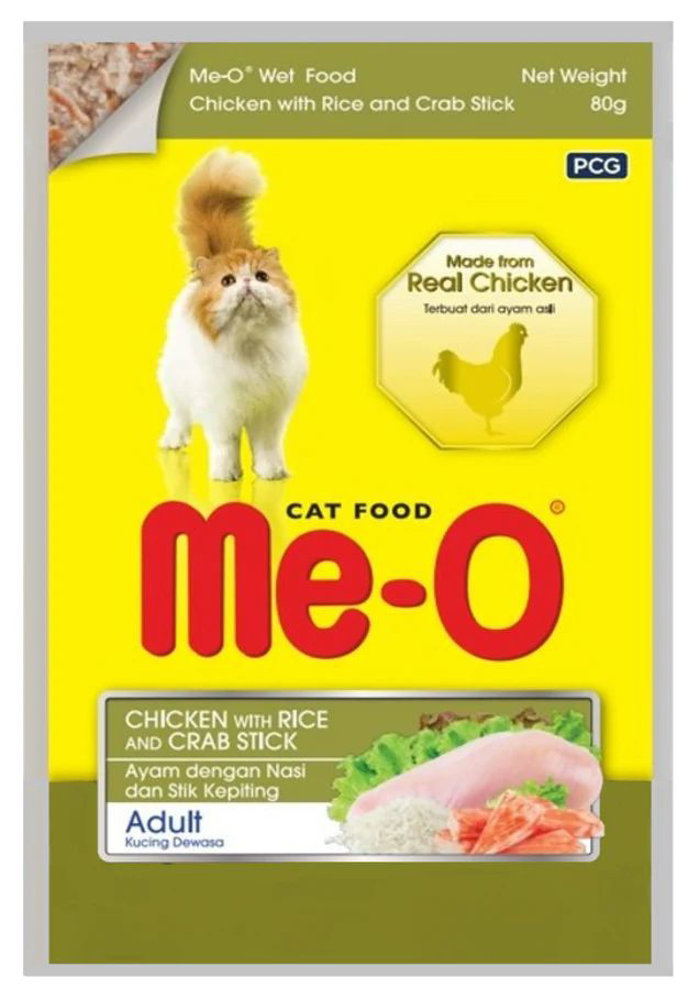Picture of Me-O Cat Chicken With Rice & Crab Stick 80GM