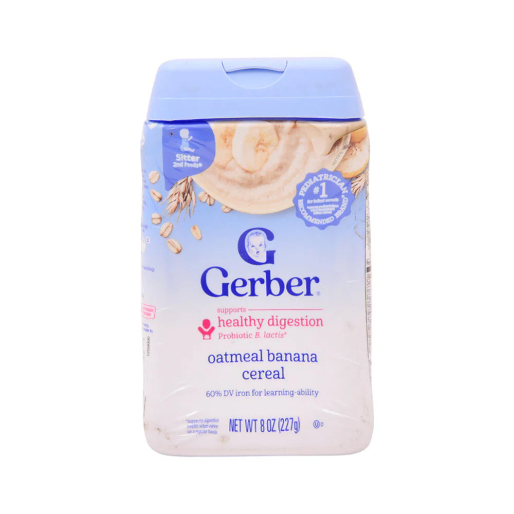 Picture of Gerber Healthy Digestion Oatmeal Banana Cereal 227GM