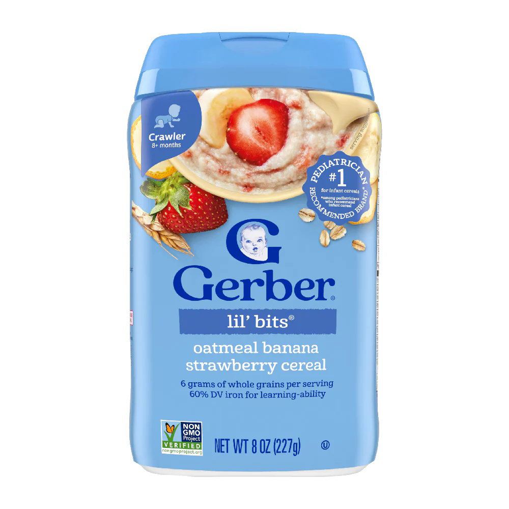 Picture of Gerber Oatmeal Banana Strawberry Cereal 227GM