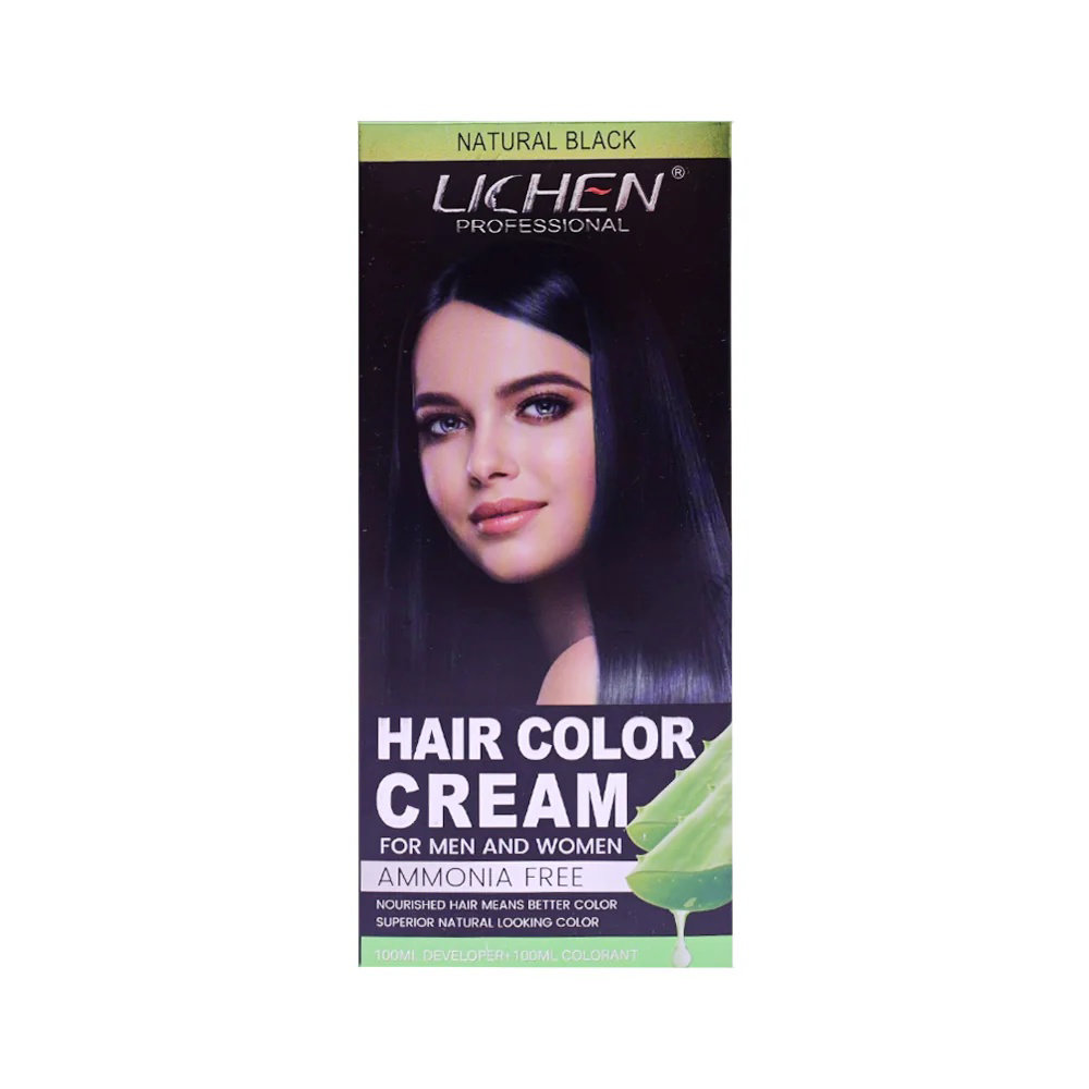 Picture of Lichen Hair Color Cream Black Natural Black 100ML