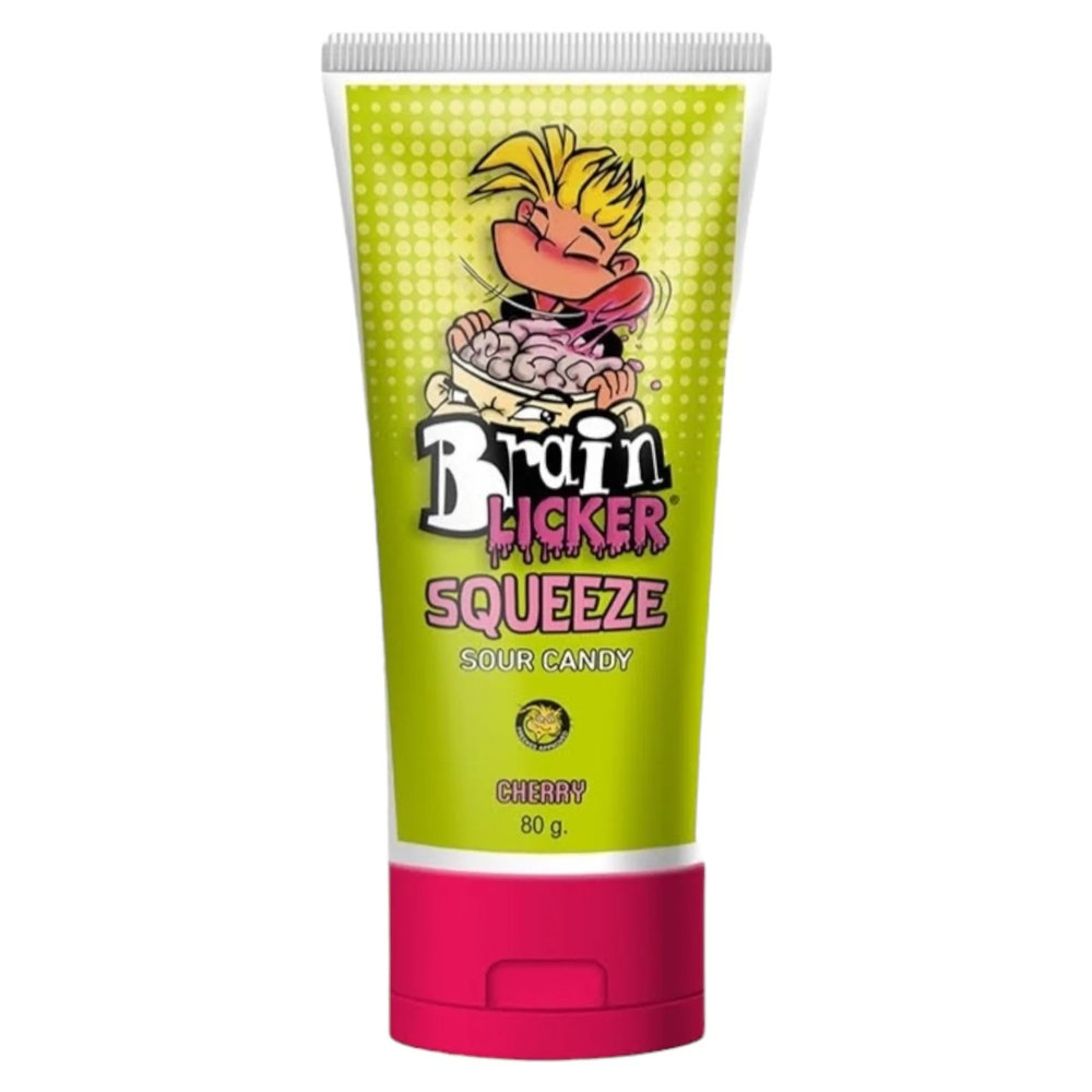 Picture of Brain Licker Squeeze Sour Candy Cherry 80GM