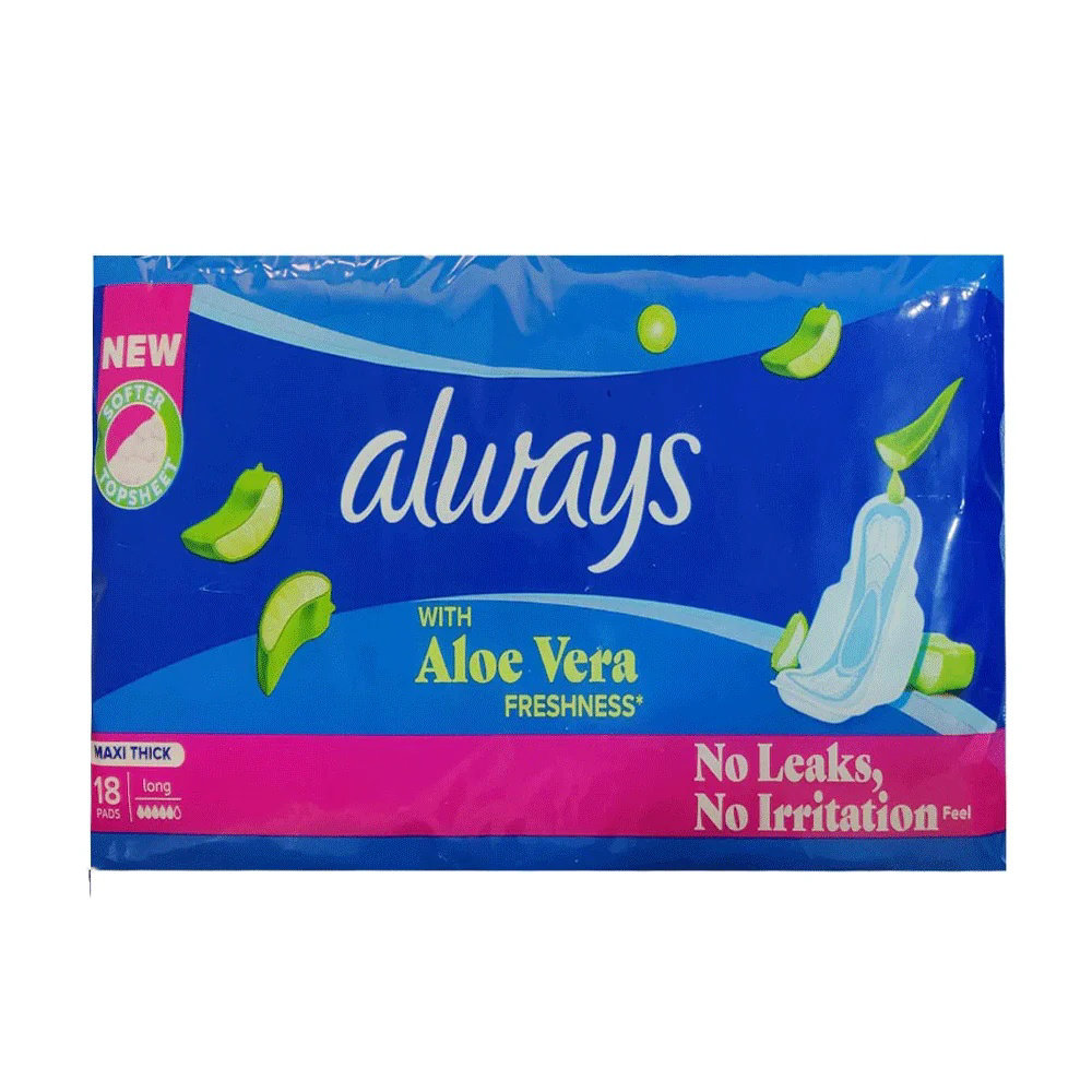 Picture of Always With Aloe Vera Maxi Thick Long 18Pads