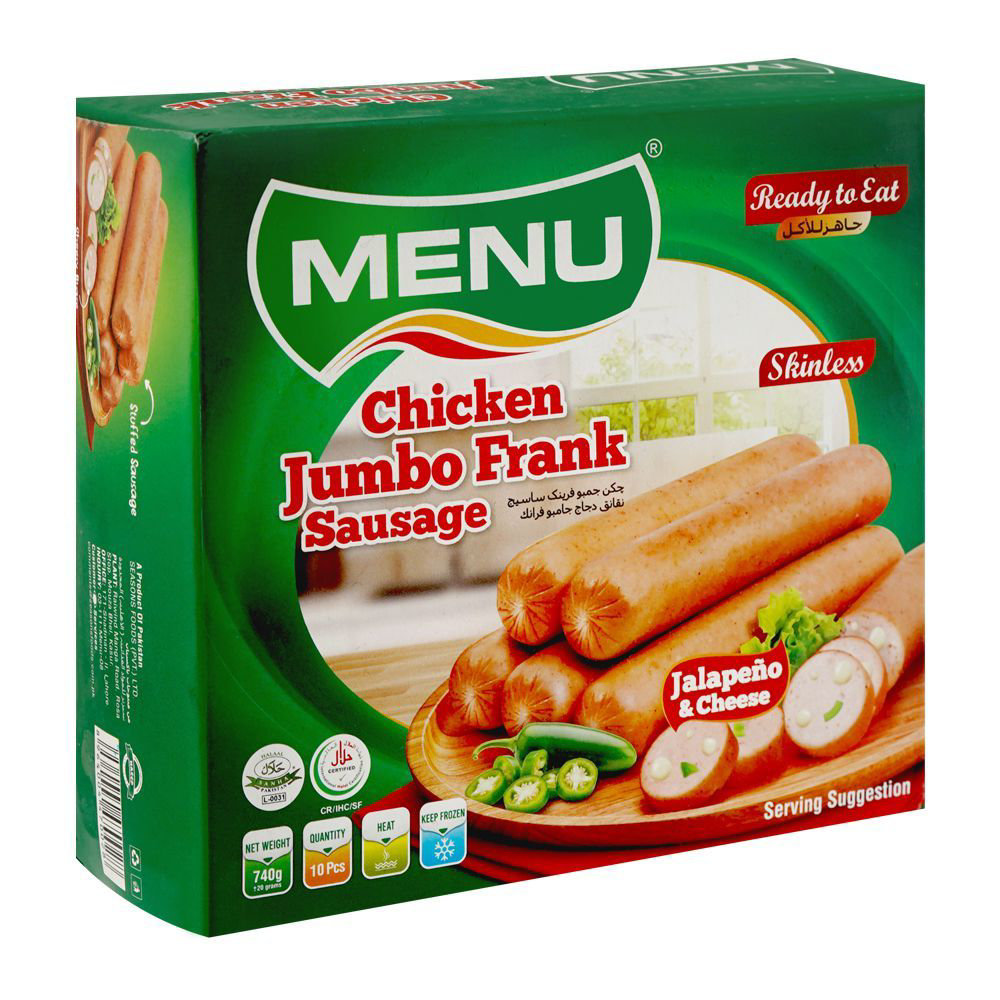 Picture of Menu Chicken Jumbo Frankfurter Jalapeno Pepper & Cheese 740GM