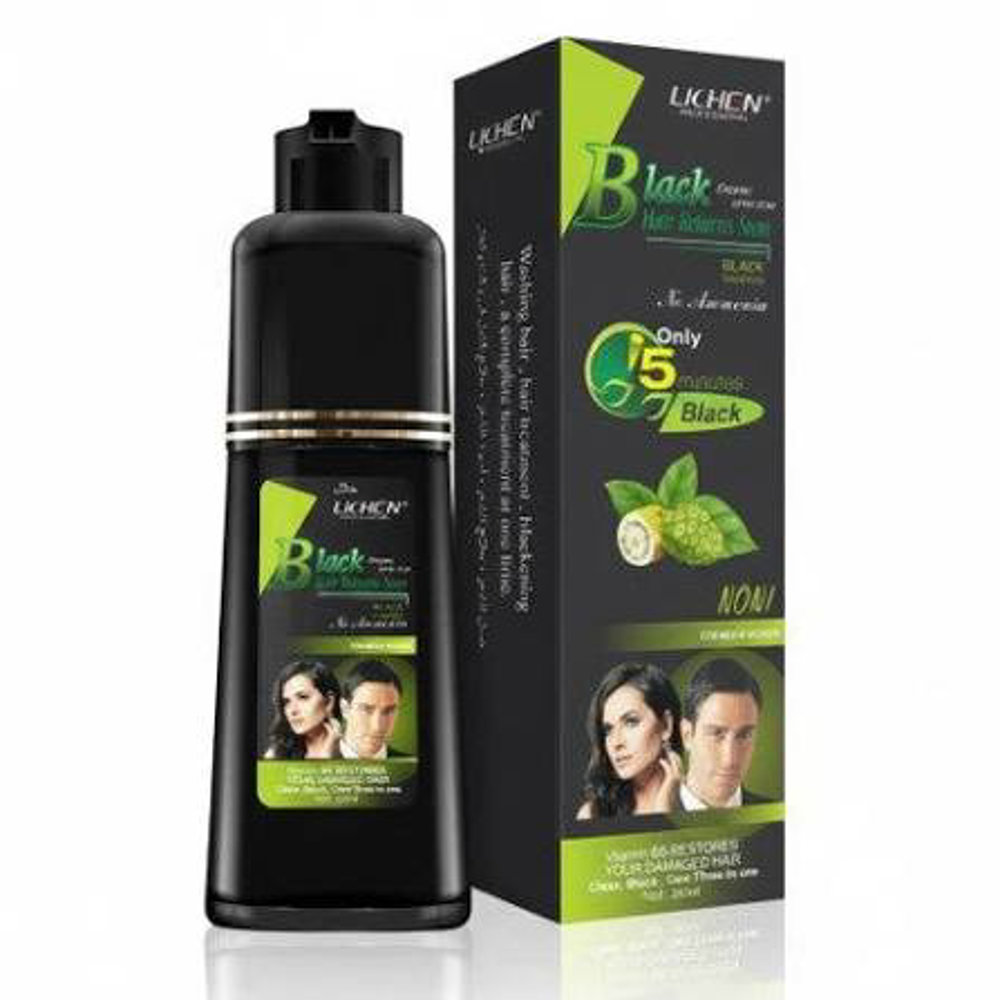 Picture of Lichen Hair Color Shampoo Gel Natural Black 200ML