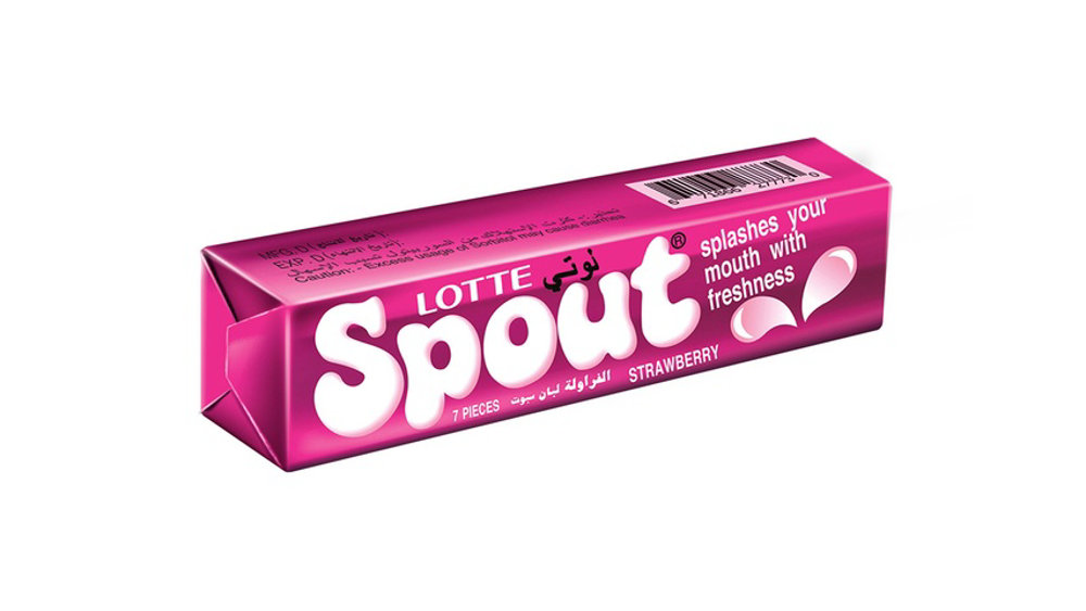 Picture of Lotte Spout Strawberry Gum 7Pcs Stick