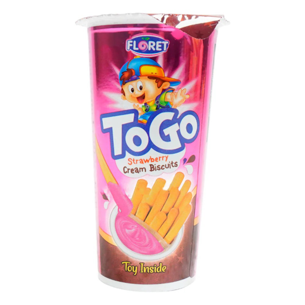 Picture of Floret Togo Strawberry Cream Stick Biscuits 40GM