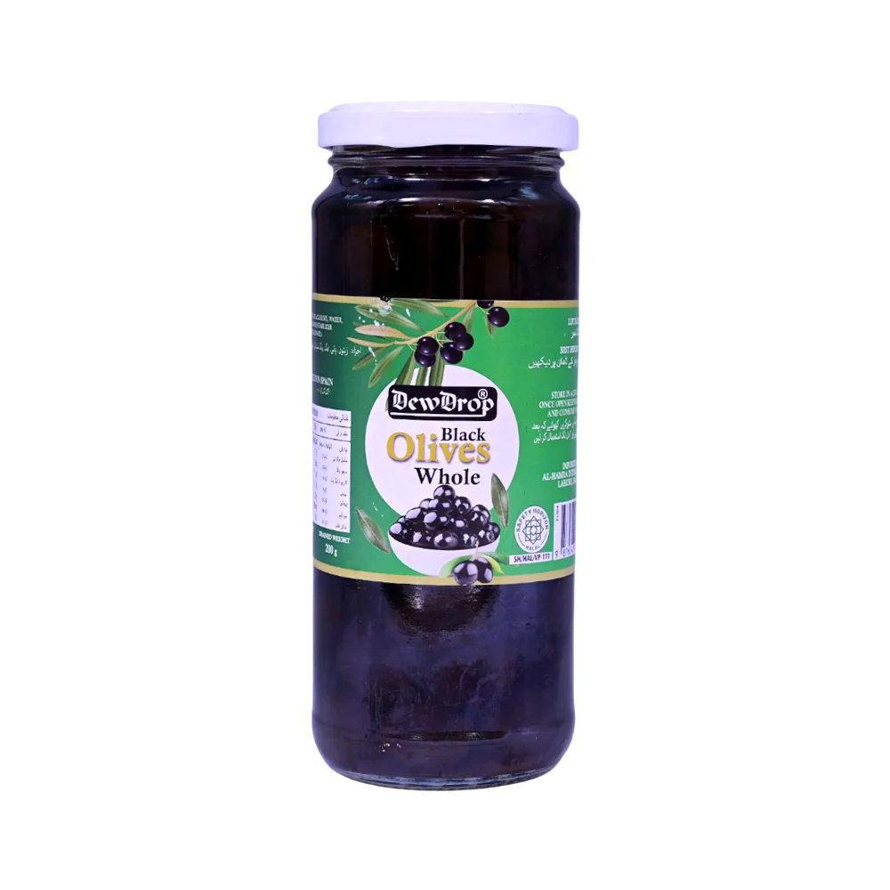 Picture of Dewdrop Black Olives Whole 320GM