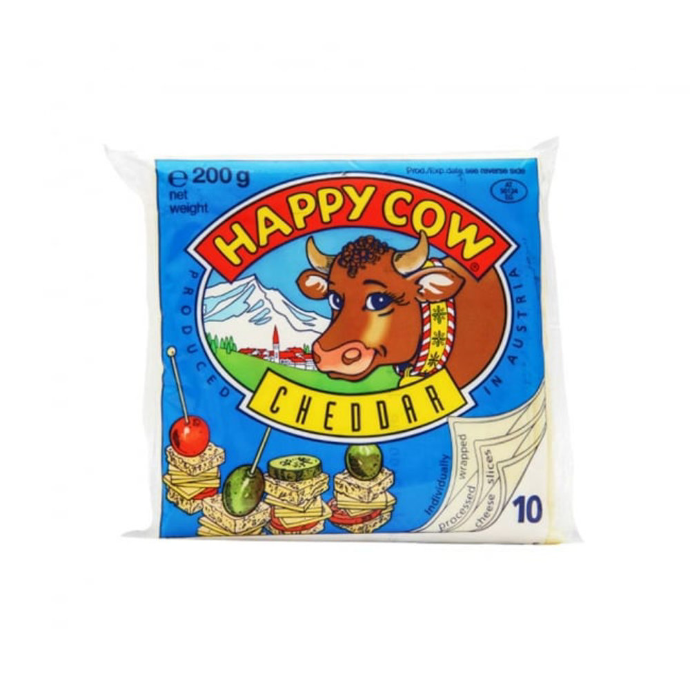 Picture of HAPPY FARMS SANDWICH CHEDDAR SLICE WHITE 200GM