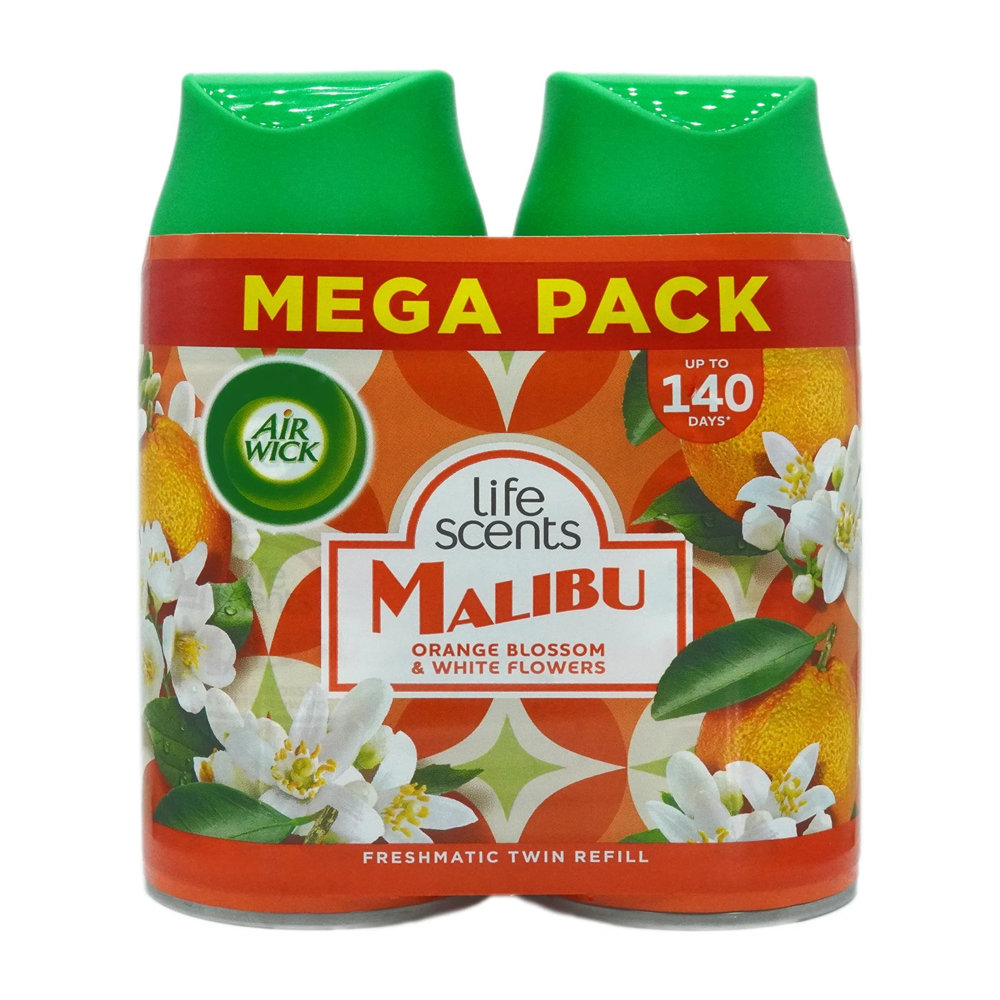 Picture of Air Wick Malibu Orange & White Flowers Freshmatic Twin Refill 250ML 