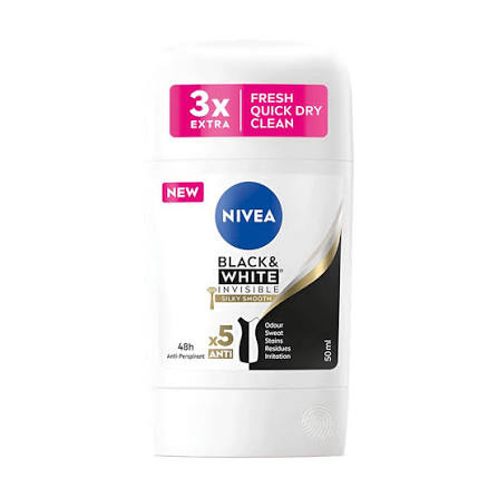 Picture of Nivea Black & White Invisible Silky Smooth Deodorant Stick 50ML 