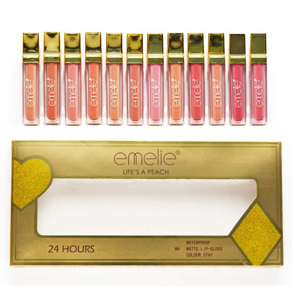 Picture of Emelie 12 Colors Lipgloss & Liquid Matte Kit 