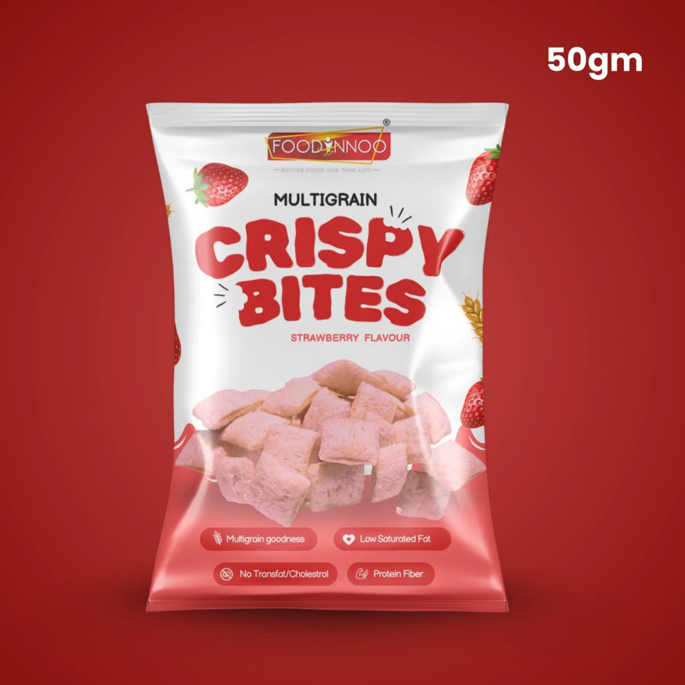 Picture of Crispy Bites Strawberry Cream Wafers 50GM