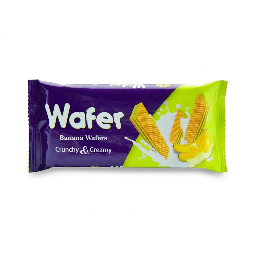 Picture of Crispy Bites Banana Cream Wafers 50GM