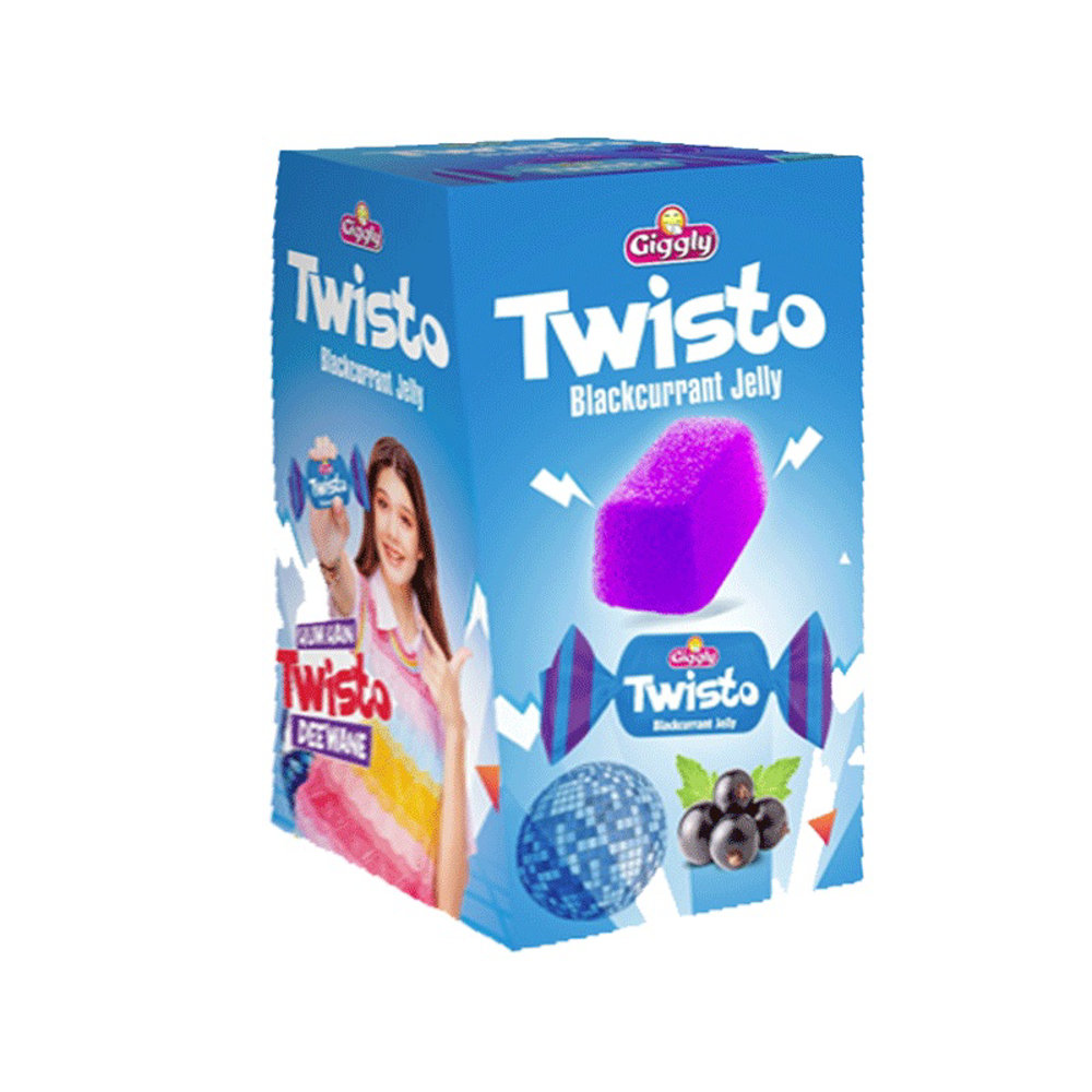 Picture of Giggly Jelly Big Twisto Black Currant 60PC
