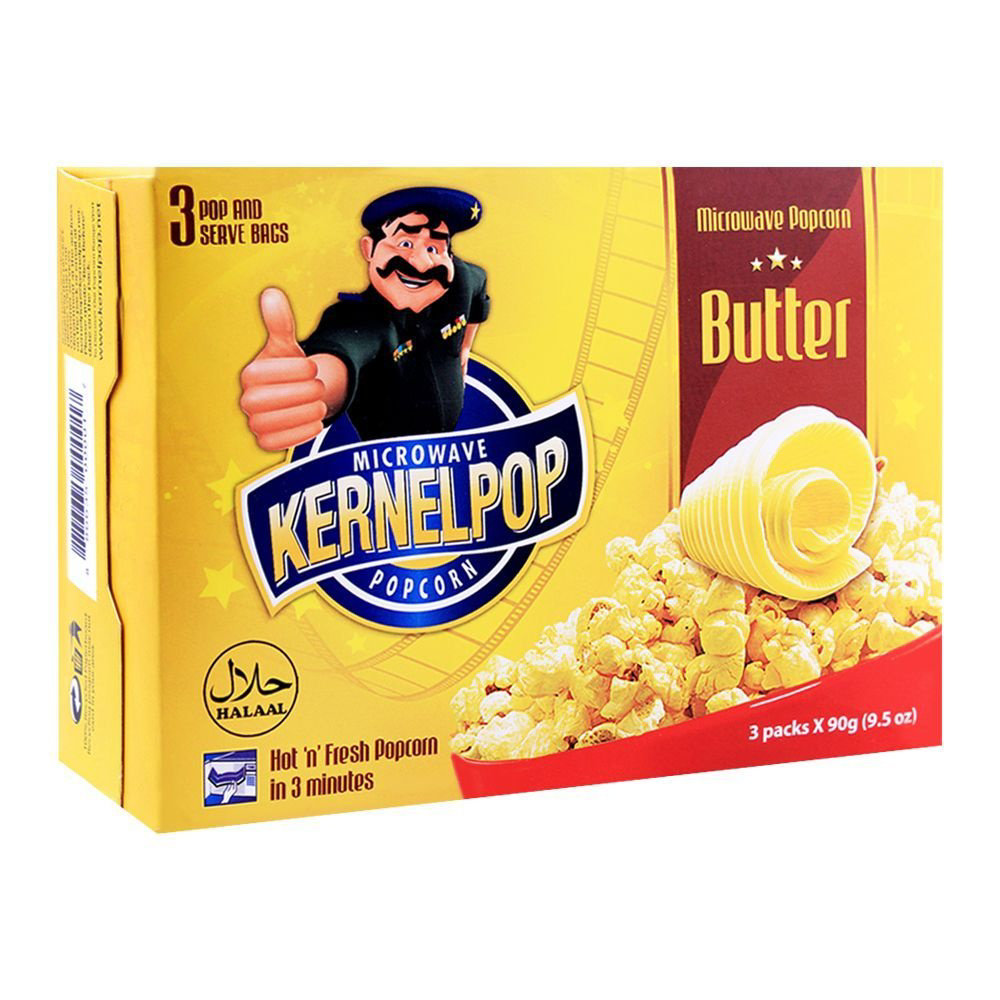 Picture of Kernelpop Microwave Popcorn Butter 90GM