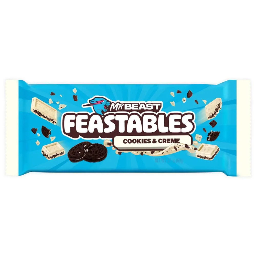 Picture of Mr Beast Feastables Cookies & Creme Chocolate 60GM
