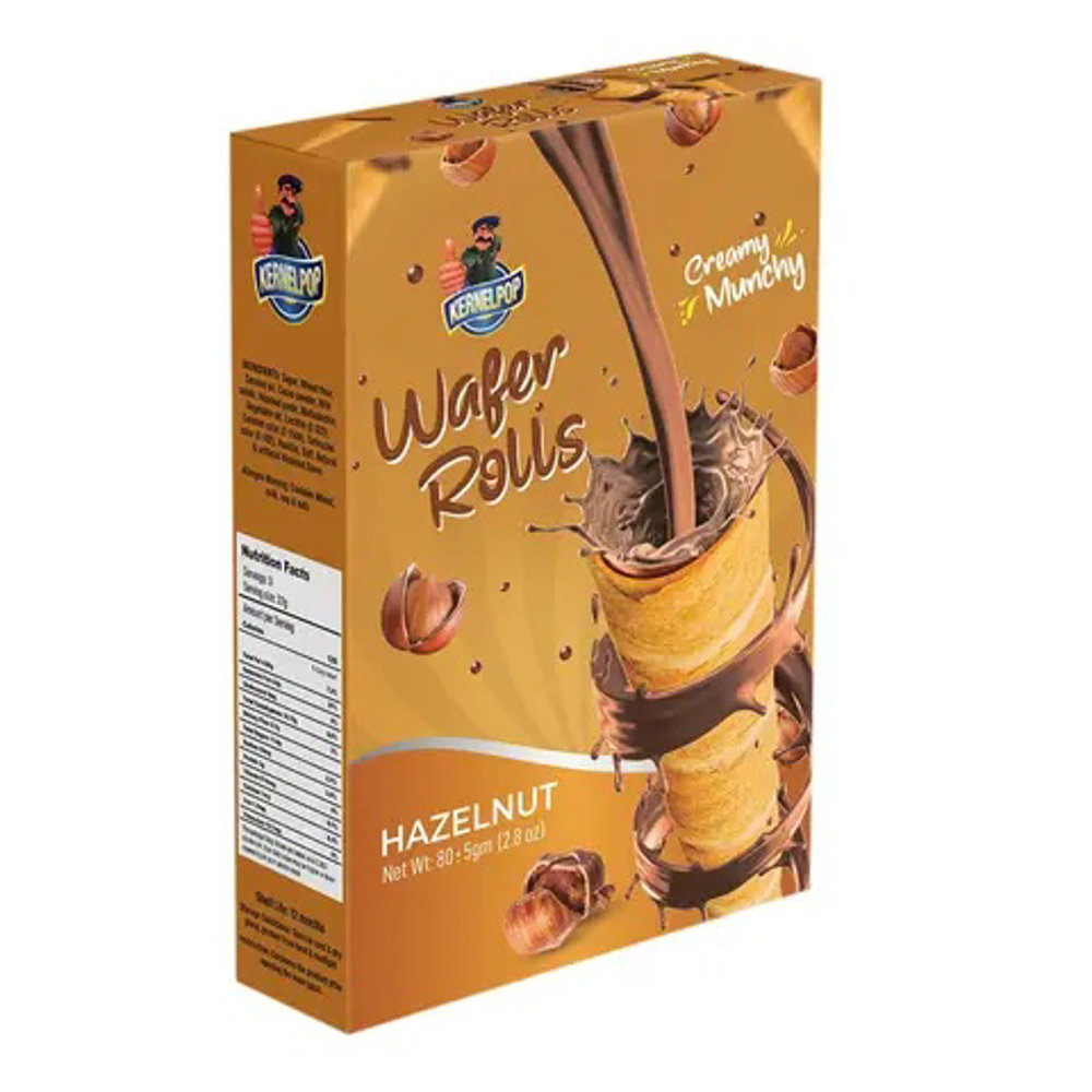 Picture of Kernelpop Wafer Rolls Hazelnut 80GM Box