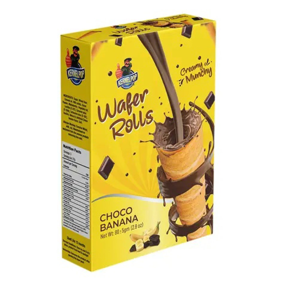 Picture of Kernelpop Wafer Rolls Choco Banana 80GM Box