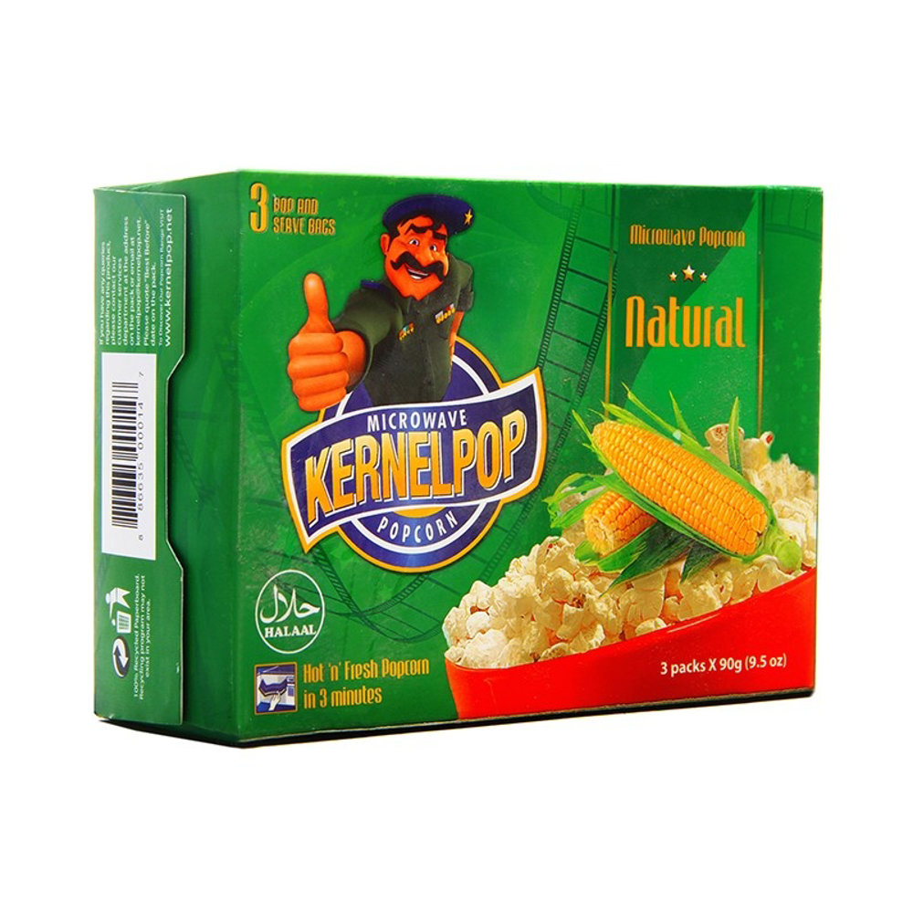 Picture of Kernelpop Microwave Popcorn Natural 270GM Box