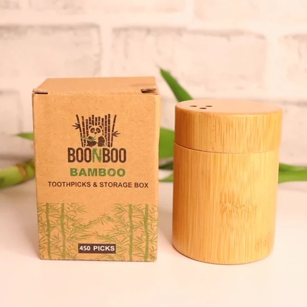Picture of Happy Bamboo Toothpick With Steel Cap