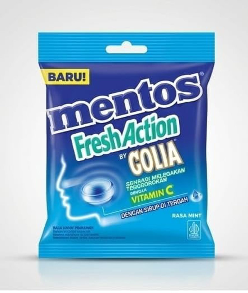 Picture of Mentos Fresh Action Golia Vitamin C Mint Candy Pouch 100GM