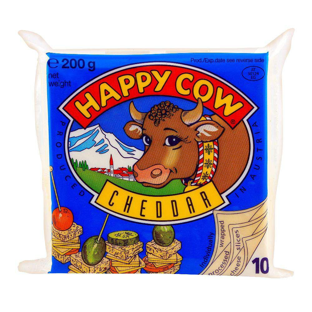 Picture of Happy Cow Slice Cheddar 10Pcs 200GM