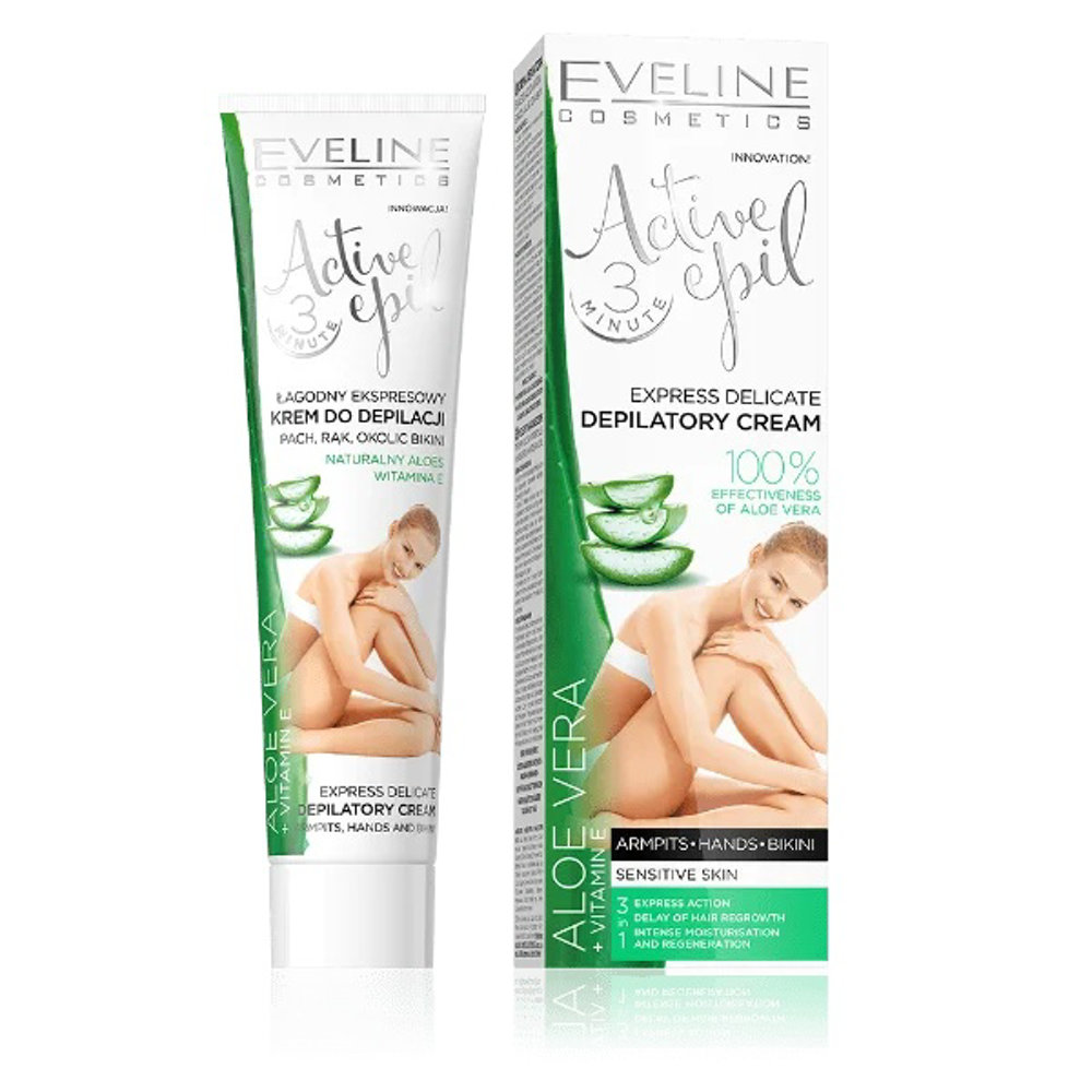 Picture of Eveline Express Depilatory Cream Aloe Vera Armpits+Hand+Bikni 125ML
