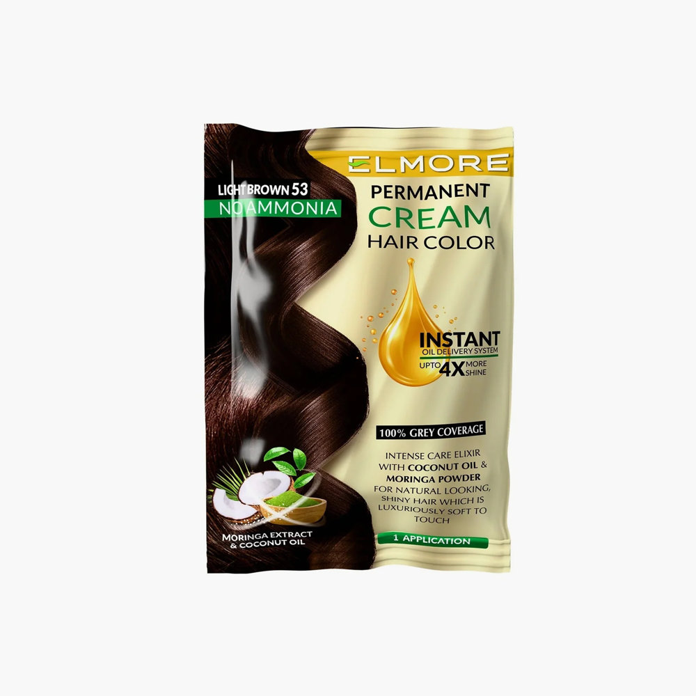 Picture of Elmore Permanent Cream Hair Color Light Brown 53