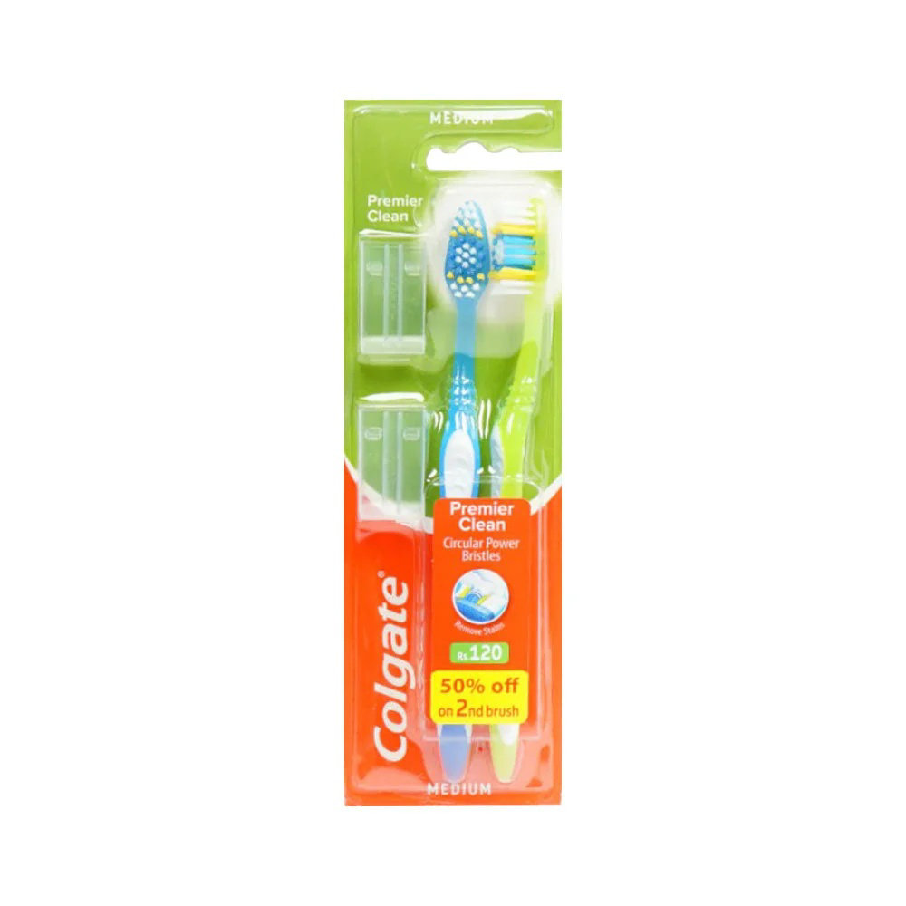 Picture of Colgate Medium Premier Clean Twin Pack